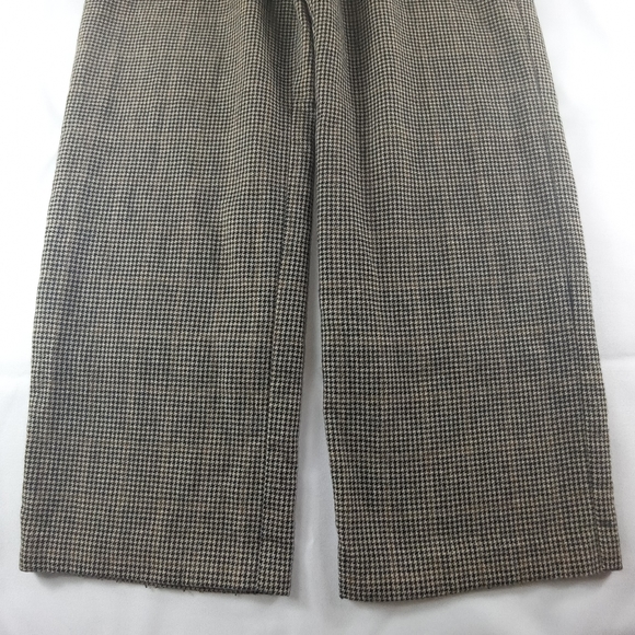 Ann taylor wool Dresspants houndstooth wideleg cream petite womens size 8p - Picture 5 of 11